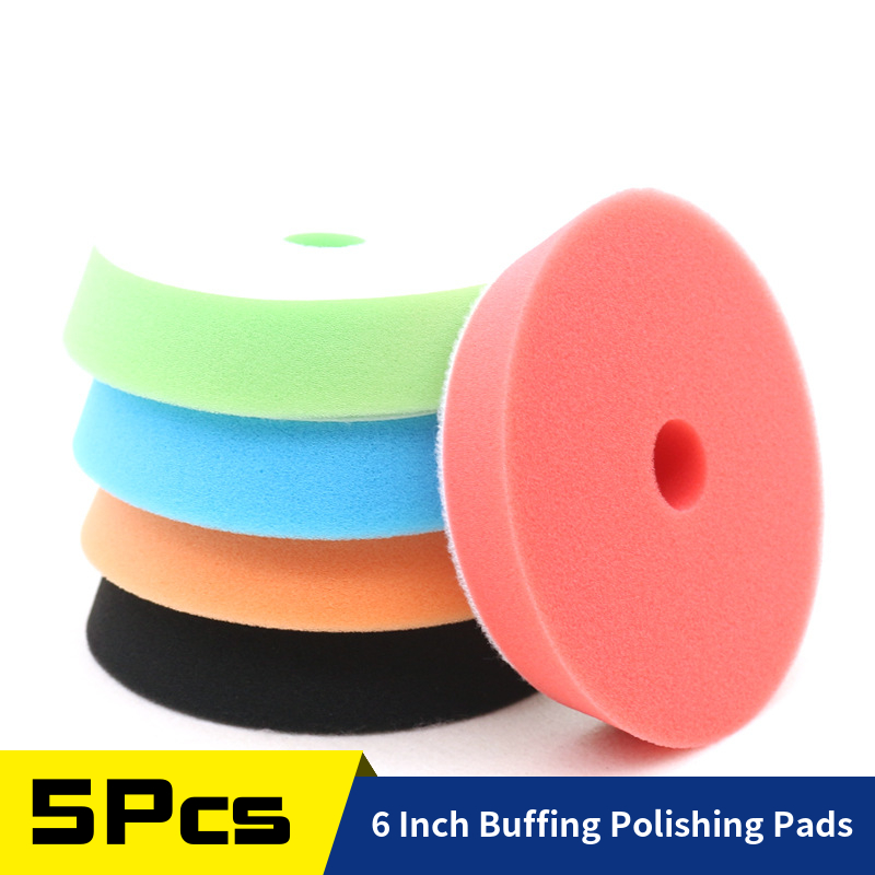 Polish Pad Set Buffer - 5 pçs 6 polegada esponja polimento