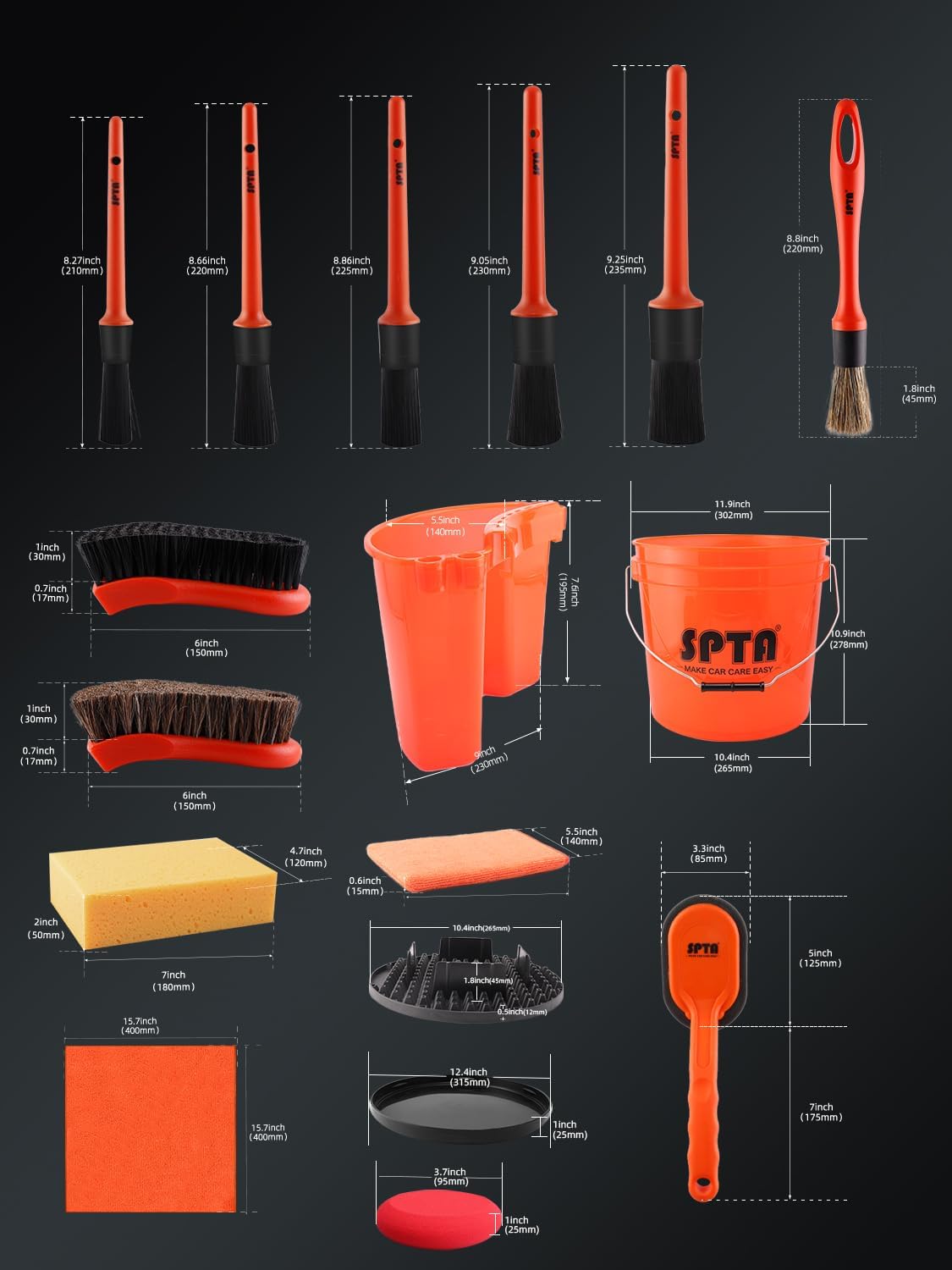 Conjunto de Lavagem de Carro S - Detailing Brush Set avaliação e preço
